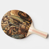 ムーンシナーがホワイト稲妻ウイスキー酒を作る 卓球ラケット (横)