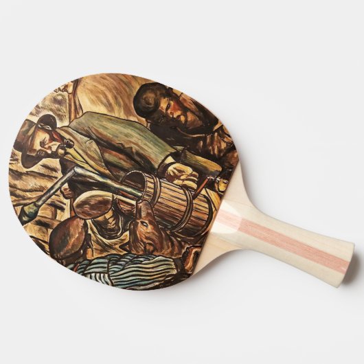 ムーンシナーがホワイト稲妻ウイスキー酒を作る 卓球ラケット (横)