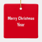 ムーンシャインシルエットクリスマスオーナメント セラミックオーナメント (裏面)