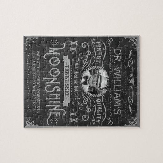 ムーンシャインヒルビリーメディシンヴィンテージカスタムグレー ジグソーパズル (横)