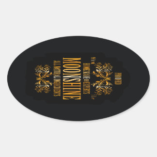 ムーンシャインラベル 楕円形シール