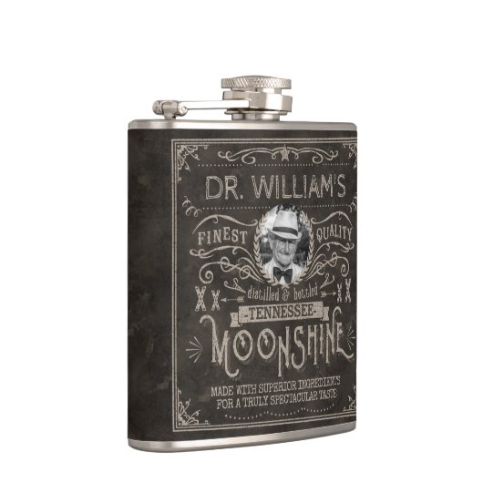 ムーンシャインヴィンテージヒルビリーメディシンカスタムグブラウン フラスク (右)