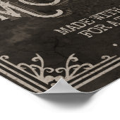 ムーンシャインヴィンテージヒルビリーメディシンカスタムグブラウン ポスター (角)