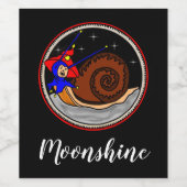 ムーンシャイン風変わりカタツムリ ワインラベル (シングルラベル)