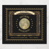 ムーンシャイン（カスタマイズ可能）酒類ボトルラベル リキュールボトルラベル (シングルラベル)