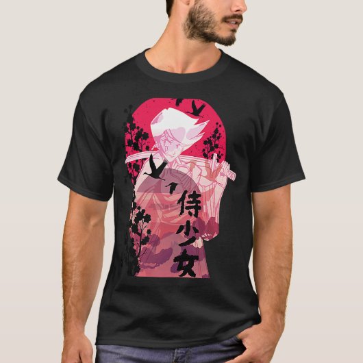 ムーンシルエットの侍 Tシャツ (正面)