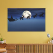 ムーンシルエットサンタウォールアート キャンバスプリント (インサイチュ (リビング))