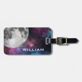 ムーンシ太陽のステム宇宙プラネットルナパープル ラゲッジタグ (正面横)