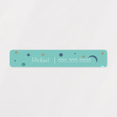 ムーンスクールクラスのランチネーム番号ラベル ラベル (デザイン1)