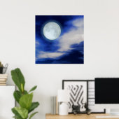 ムーンスケーププリント ポスター (ホームオフィス)