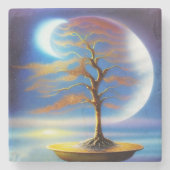 ムーンスケープ盆栽 ストーンコースター (正面)