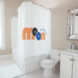 ムーンスタジオタイポグラフィ シャワーカーテン