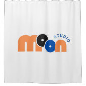 ムーンスタジオタイポグラフィ シャワーカーテン (正面)