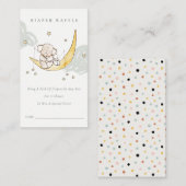 ムーンスターエレファントバニーおむつラッフルベビーシャワー エンクロージャーカード (正面/裏面)