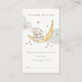 ムーンスターエレファントバニーおむつラッフルベビーシャワー エンクロージャーカード (正面)