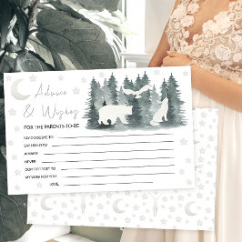 ムーンスターズウッドランド赤ちゃんシャワー親アドバイスカード 便箋