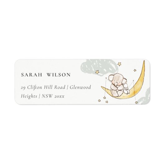 ムーンスターズエレファントバニーのアド男女兼用レス ラベル (正面)