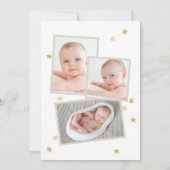 ムーンスターズクラウドアーチフォトグレー誕生 案内状 (裏面)