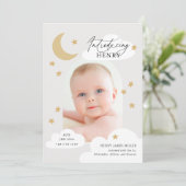 ムーンスターズクラウドアーチフォトニュートラルグレー誕生 案内状 (スタンド正面)