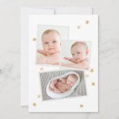 ムーンスターズクラウドアーチフォトニュートラルグレー誕生 案内状 (裏面)