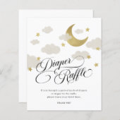 ムーンスターズクラウドベビーシャワーおむつラッフルサイン (正面/裏面)