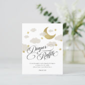 ムーンスターズクラウドベビーシャワーおむつラッフルサイン (スタンド正面)