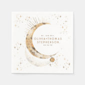 ムーンスターズナイトスカイ神秘的ロマンチックなナプキン スタンダードカクテルナプキン (正面)