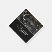 ムーンスターズナイトスカイ神秘的ロマンチック スタンダードカクテルナプキン (角)