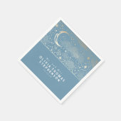 ムーンスターズナイトスカイ神秘的ロマンチック スタンダードカクテルナプキン (角)