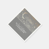 ムーンスターズナイトスカイ神秘的ロマンチック スタンダードカクテルナプキン (角)