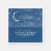 ムーンスターズナイトスカイ神秘的ロマンチック スタンダードカクテルナプキン (正面)