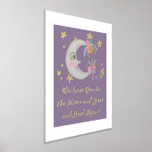 ムーンスターズフローラパープル我々愛あなたベビー子供部屋 箔ポスター (レイダウン)