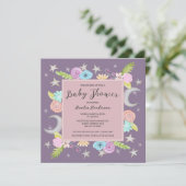 ムーンスターズフローララベお洒落ンダーベビーシャワー 招待状 (スタンド正面)