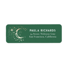 ムーンスターズ天の神秘的な夜のスカイグリーン ラベル