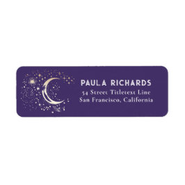 ムーンスターズ天の神秘的な夜空パープル ラベル
