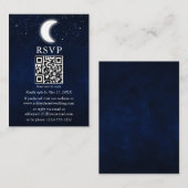 ムーンスターズ天結婚星のQR RSVP エンクロージャーカード (正面/裏面)