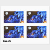 ムーンスターズ宇宙アートステッカー 長方形シール (シート)