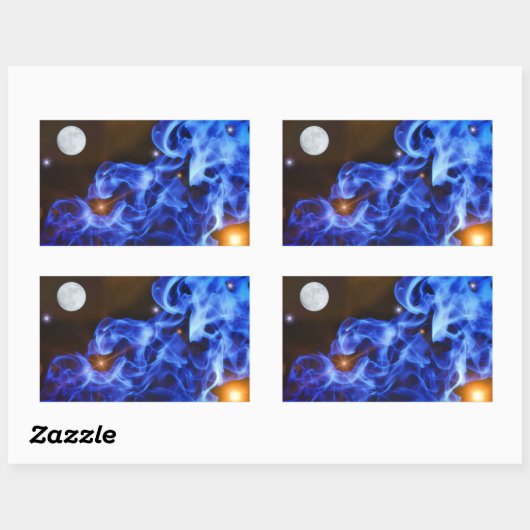 ムーンスターズ宇宙アートステッカー 長方形シール (シート)