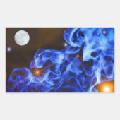 ムーンスターズ宇宙アートステッカー 長方形シール (正面)