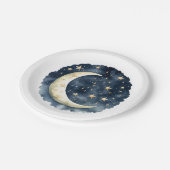 ムーンスターズ宇宙男女兼用ベビーシャワー ペーパープレート (アングル)