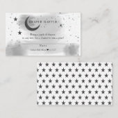 ムーンスターズ赤ちゃんシャワーおむつラッフル エンクロージャーカード (正面/裏面)