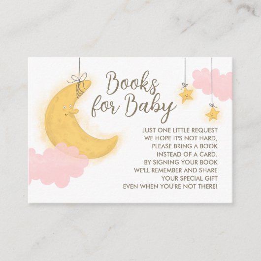 ムーンスターズ赤ちゃんシャワーブックエンクロージャカード エンクロージャーカード (正面)