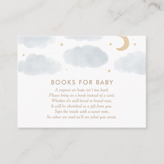 ムーンスターズ赤ちゃんシャワー本ベビーリクエスト エンクロージャーカード (正面)