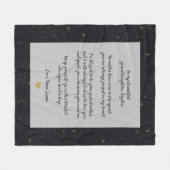 ムーンスターズ金ゴールドカスタム引用文孫娘 フリースブランケット (正面(横))