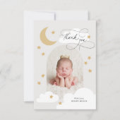 ムーンスターズ雲アーチ写真グレーありがとう サンキューカード (正面)