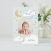 ムーンスターズ雲アーチ写真ブルーありがとう サンキューカード (スタンド正面)