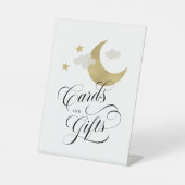 ムーンスターズ雲カードとギフト赤ちゃんシャワーのサイン 台座サイン (正面)