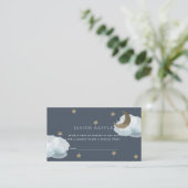 ムーンスターズ雲赤ちゃんシャワーおむつラッフルチケット エンクロージャーカード (スタンド正面)