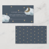 ムーンスターズ雲赤ちゃんシャワーおむつラッフルチケット エンクロージャーカード (正面/裏面)