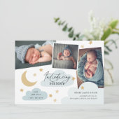 ムーンスターズ雲3フォトコラージブルー 案内状 (スタンド正面)